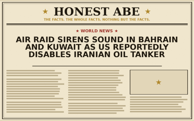 Air Raid Sirens Sound in Bahrain and Kuwait as US Reportedly Disables Iranian Oil Tanker