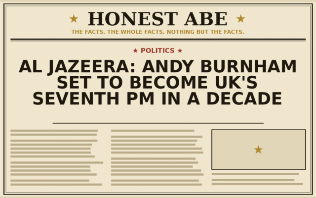 Al Jazeera: Andy Burnham Set to Become UK’s Seventh PM in a Decade