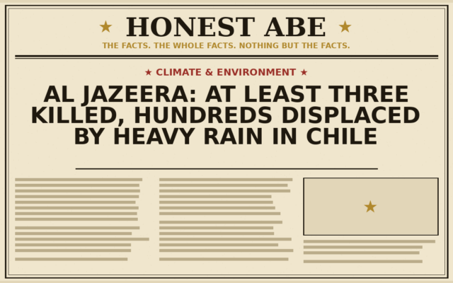 Al Jazeera: At Least Three Killed, Hundreds Displaced by Heavy Rain in Chile