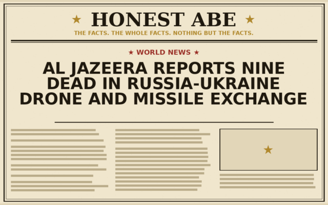 Al Jazeera Reports Nine Dead in Russia-Ukraine Drone and Missile Exchange