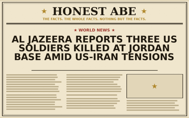 Al Jazeera Reports Three US Soldiers Killed at Jordan Base Amid US-Iran Tensions