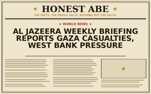 Al Jazeera Weekly Briefing Reports Gaza Casualties, West Bank Pressure