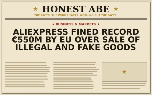 AliExpress Fined Record €550m by EU Over Sale of Illegal and Fake Goods