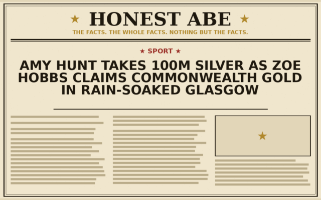 Amy Hunt Takes 100m Silver as Zoe Hobbs Claims Commonwealth Gold in Rain-Soaked Glasgow