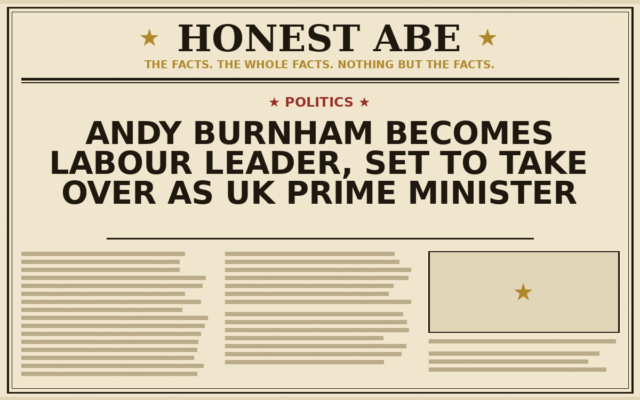 Andy Burnham Becomes Labour Leader, Set to Take Over as UK Prime Minister