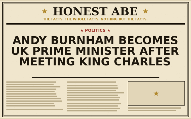 Andy Burnham Becomes UK Prime Minister After Meeting King Charles