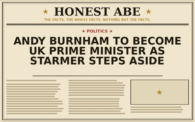 Andy Burnham to Become UK Prime Minister as Starmer Steps Aside