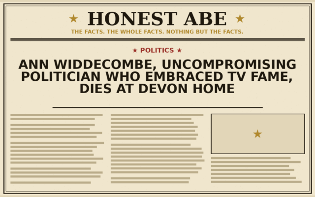 Ann Widdecombe, Uncompromising Politician Who Embraced TV Fame, Dies at Devon Home