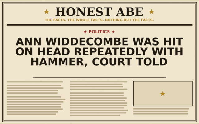Ann Widdecombe Was Hit on Head Repeatedly With Hammer, Court Told
