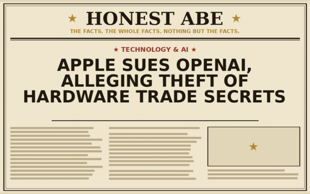 Apple Sues OpenAI, Alleging Theft of Hardware Trade Secrets