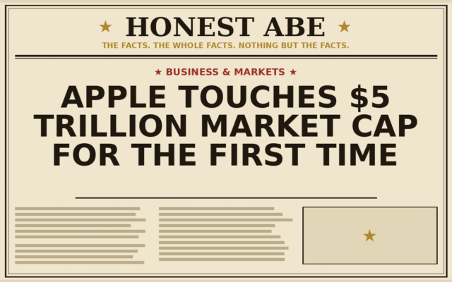 Apple Touches $5 Trillion Market Cap for the First Time