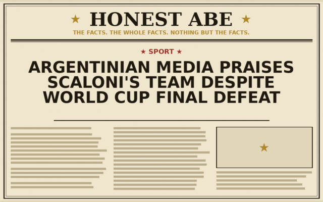 Argentinian Media Praises Scaloni’s Team Despite World Cup Final Defeat