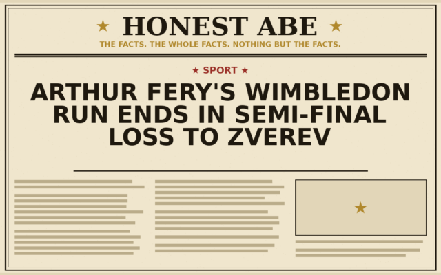 Arthur Fery’s Wimbledon Run Ends in Semi-Final Loss to Zverev