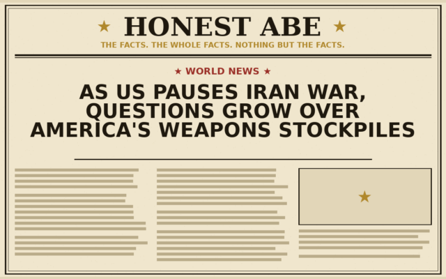 As US Pauses Iran War, Questions Grow Over America’s Weapons Stockpiles