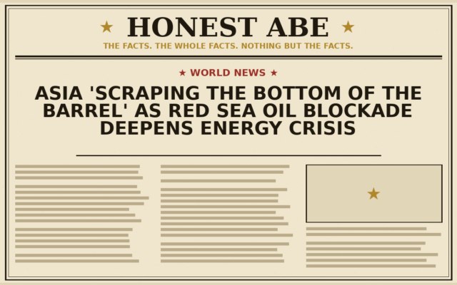 Asia ‘Scraping the Bottom of the Barrel’ as Red Sea Oil Blockade Deepens Energy Crisis