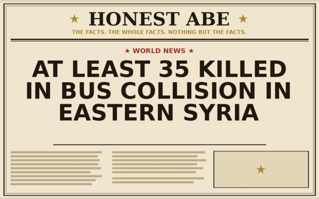 At Least 35 Killed in Bus Collision in Eastern Syria
