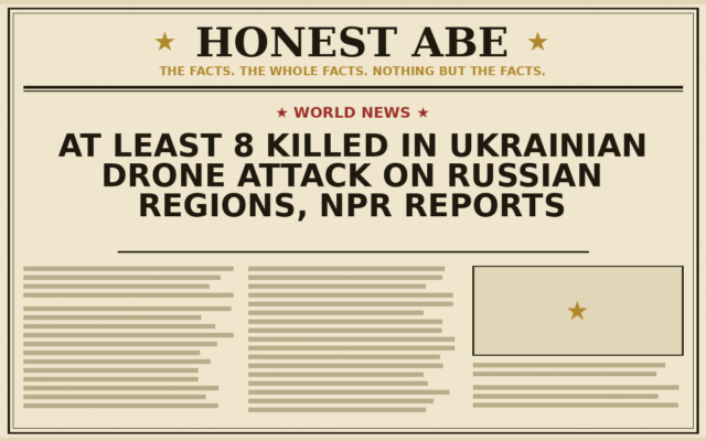 At Least 8 Killed in Ukrainian Drone Attack on Russian Regions, NPR Reports