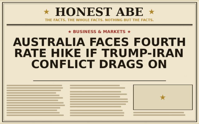 Australia Faces Fourth Rate Hike if Trump-Iran Conflict Drags On