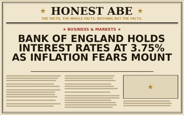 Bank of England Holds Interest Rates at 3.75% as Inflation Fears Mount
