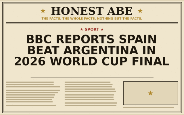 BBC reports Spain beat Argentina in 2026 World Cup final
