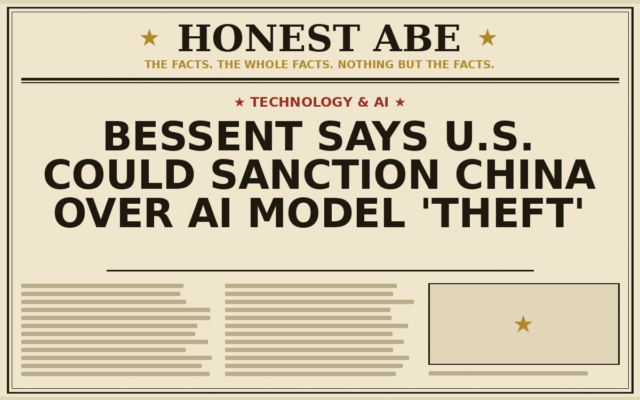 Bessent Says U.S. Could Sanction China Over AI Model ‘Theft’