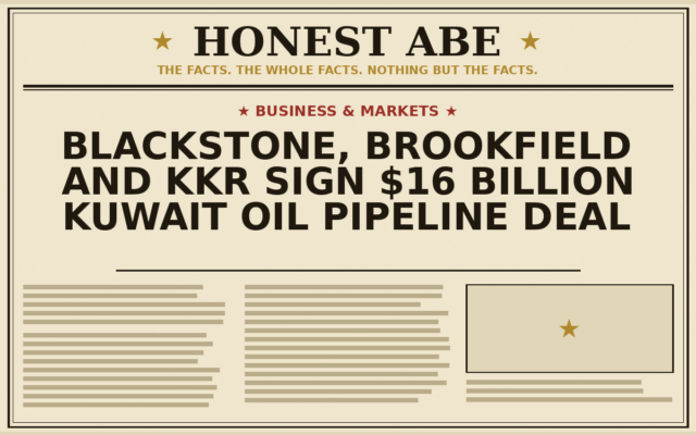 Blackstone, Brookfield and KKR Sign $16 Billion Kuwait Oil Pipeline Deal
