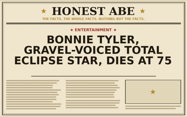Bonnie Tyler, Gravel-Voiced Total Eclipse Star, Dies at 75