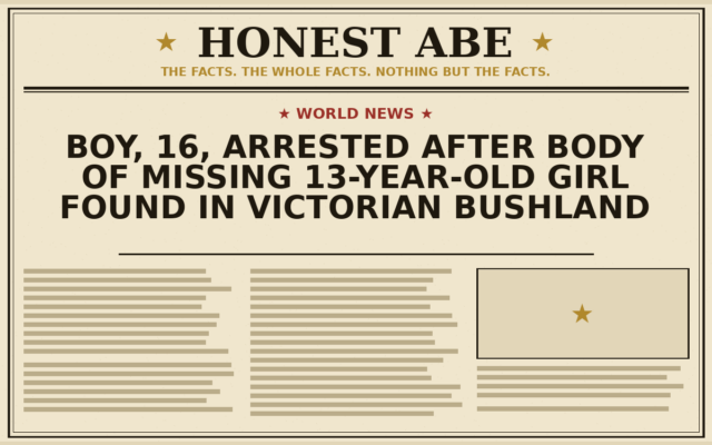 Boy, 16, Arrested After Body of Missing 13-Year-Old Girl Found in Victorian Bushland