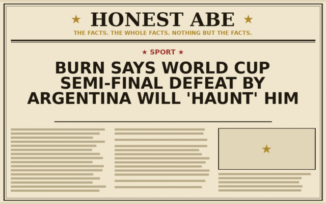 Burn says World Cup semi-final defeat by Argentina will ‘haunt’ him