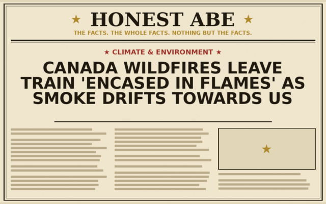 Canada Wildfires Leave Train ‘Encased in Flames’ as Smoke Drifts Towards US