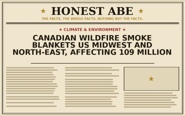 Canadian Wildfire Smoke Blankets US Midwest and North-East, Affecting 109 Million