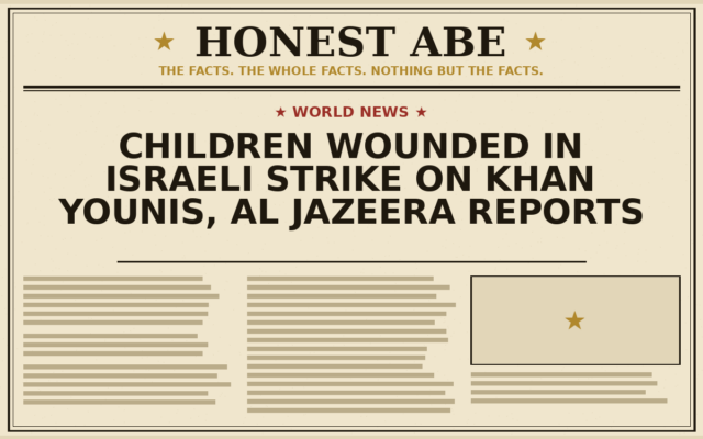 Children Wounded in Israeli Strike on Khan Younis, Al Jazeera Reports
