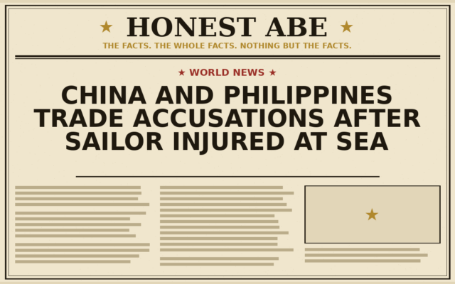 China and Philippines Trade Accusations After Sailor Injured at Sea