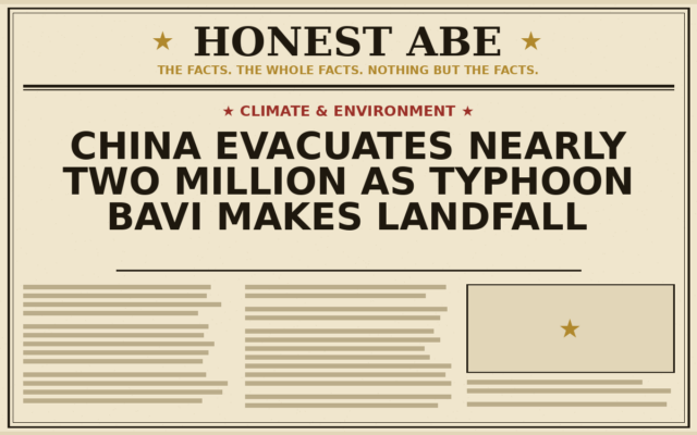 China Evacuates Nearly Two Million as Typhoon Bavi Makes Landfall