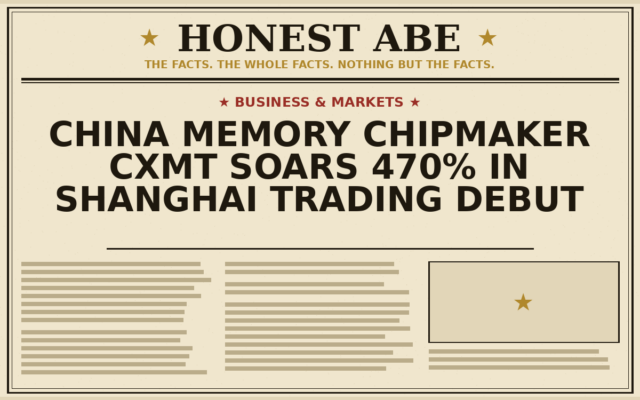 China Memory Chipmaker CXMT Soars 470% in Shanghai Trading Debut