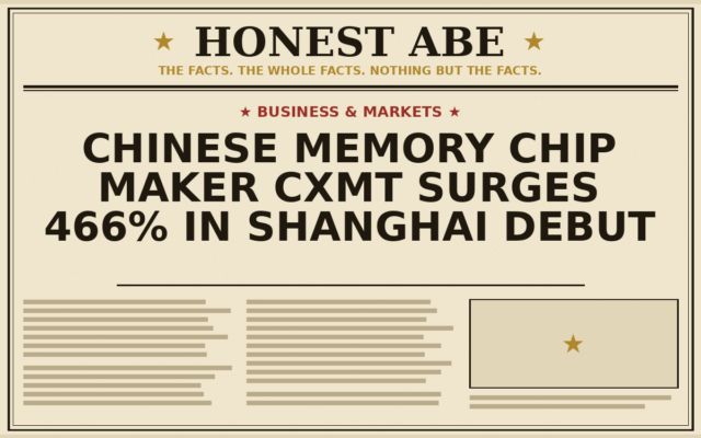 Chinese Memory Chip Maker CXMT Surges 466% in Shanghai Debut
