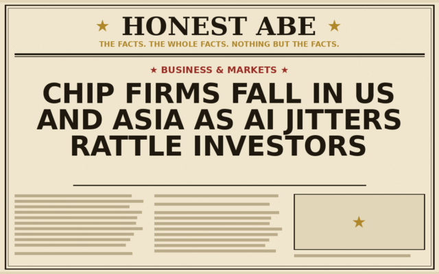 Chip Firms Fall in US and Asia as AI Jitters Rattle Investors