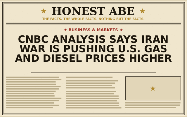 CNBC Analysis Says Iran War Is Pushing U.S. Gas and Diesel Prices Higher