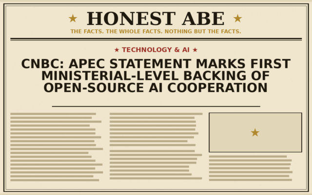 CNBC: APEC Statement Marks First Ministerial-Level Backing of Open-Source AI Cooperation