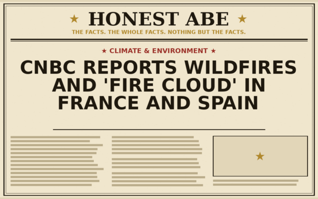 CNBC Reports Wildfires and ‘Fire Cloud’ in France and Spain