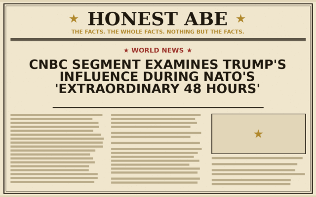 CNBC Segment Examines Trump’s Influence During NATO’s ‘Extraordinary 48 Hours’