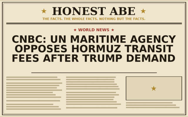 CNBC: UN Maritime Agency Opposes Hormuz Transit Fees After Trump Demand