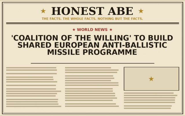‘Coalition of the Willing’ to Build Shared European Anti-Ballistic Missile Programme