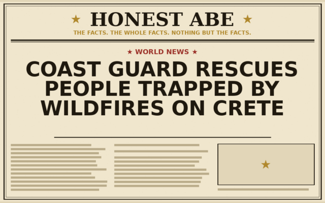 Coast Guard Rescues People Trapped by Wildfires on Crete