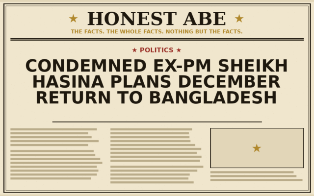 Condemned Ex-PM Sheikh Hasina Plans December Return to Bangladesh
