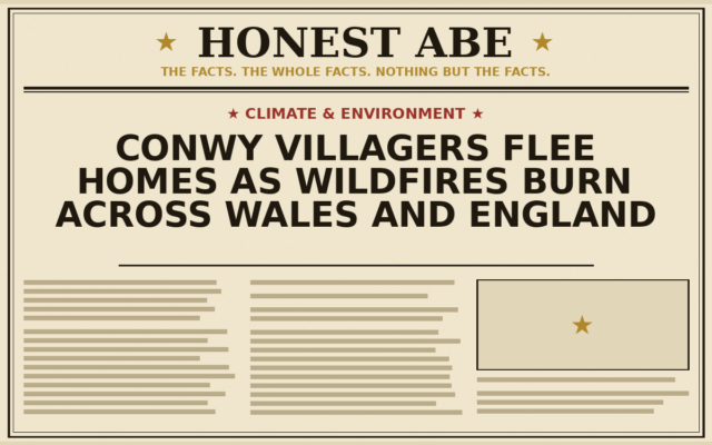 Conwy Villagers Flee Homes as Wildfires Burn Across Wales and England