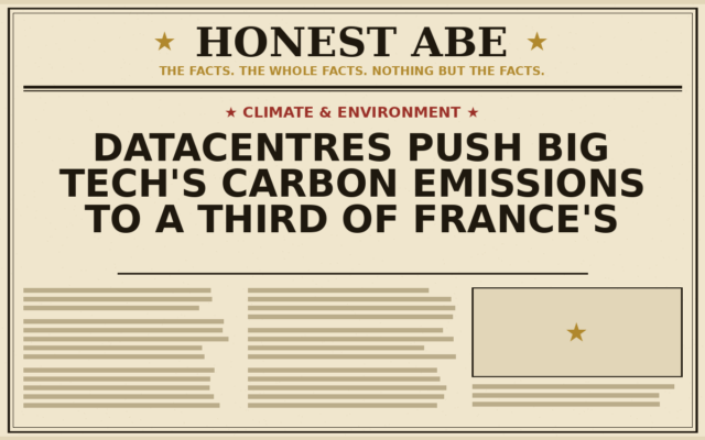 Datacentres Push Big Tech’s Carbon Emissions to a Third of France’s