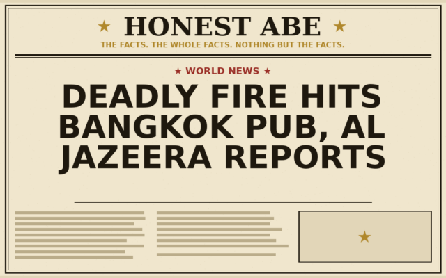 Deadly Fire Hits Bangkok Pub, Al Jazeera Reports