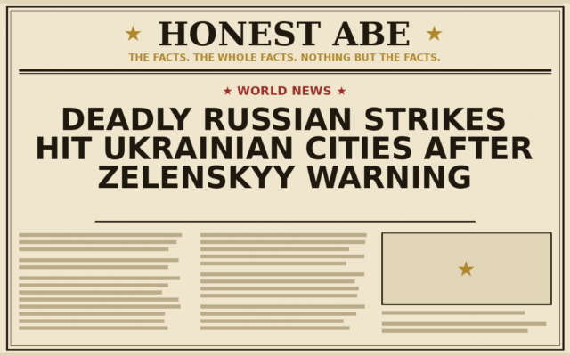 Deadly Russian Strikes Hit Ukrainian Cities After Zelenskyy Warning