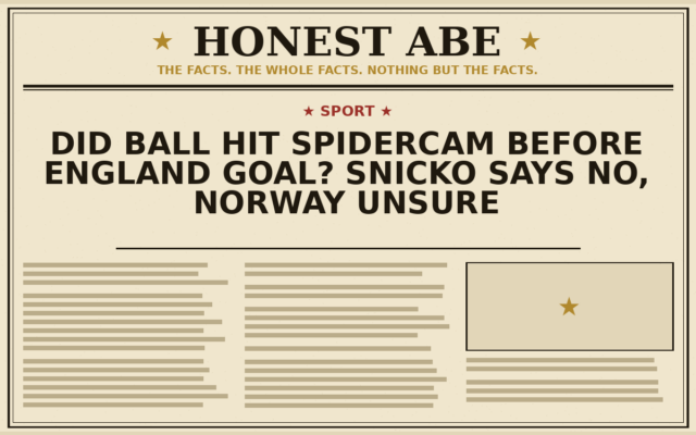 Did Ball Hit Spidercam Before England Goal? Snicko Says No, Norway Unsure